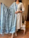 Womens Ethnic Embroidery Top Pant And Dupatta Set